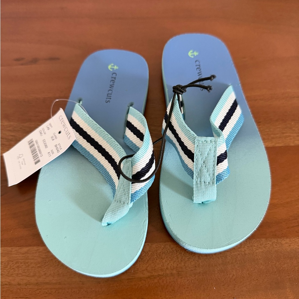 New J Crew Crewcuts Flip Flops Kids Size 11